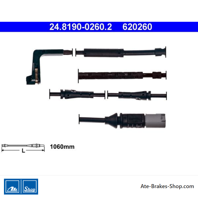 ATE Indicador de desgaste (24819002602) original para BMW
