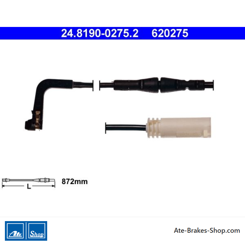 ATE Indicador de desgaste (24819002752) original para BMW