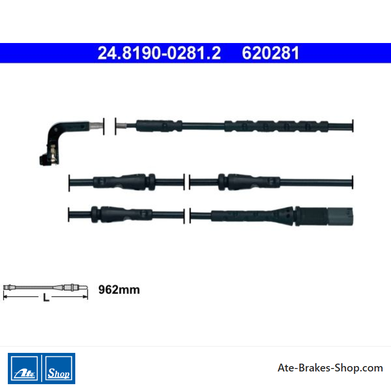 ATE Indicateur d’usure (24819002812) d’origine pour BMW