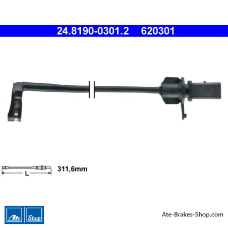 ATE Indicador de desgaste (24819003012) original para Audi