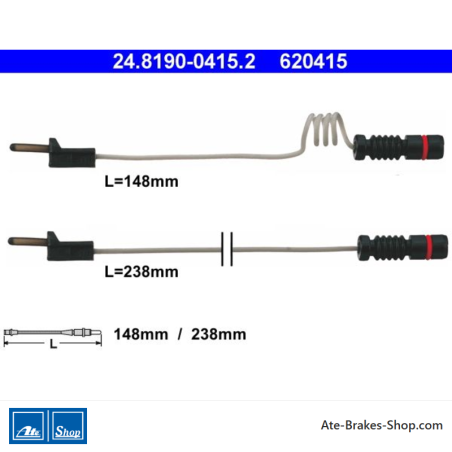 ATE originele slijtage-indicator (24819004152) voor Mercedes-Benz