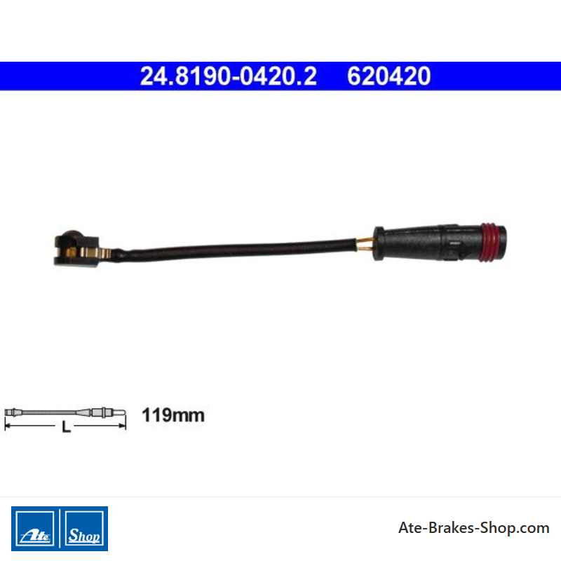 ATE Indicador de desgaste original (24819004202) para Mercedes-Benz