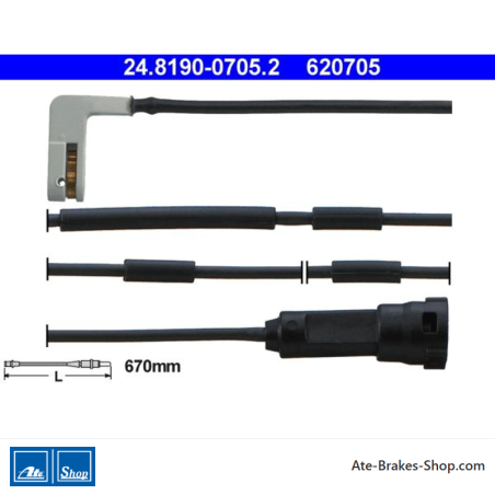 ATE Indicateur d’usure (24819007052) d’origine pour Opel