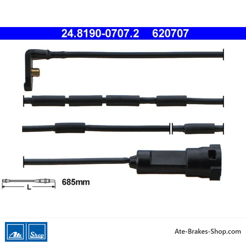 ATE originele slijtage-indicator (24819007072) voor Opel