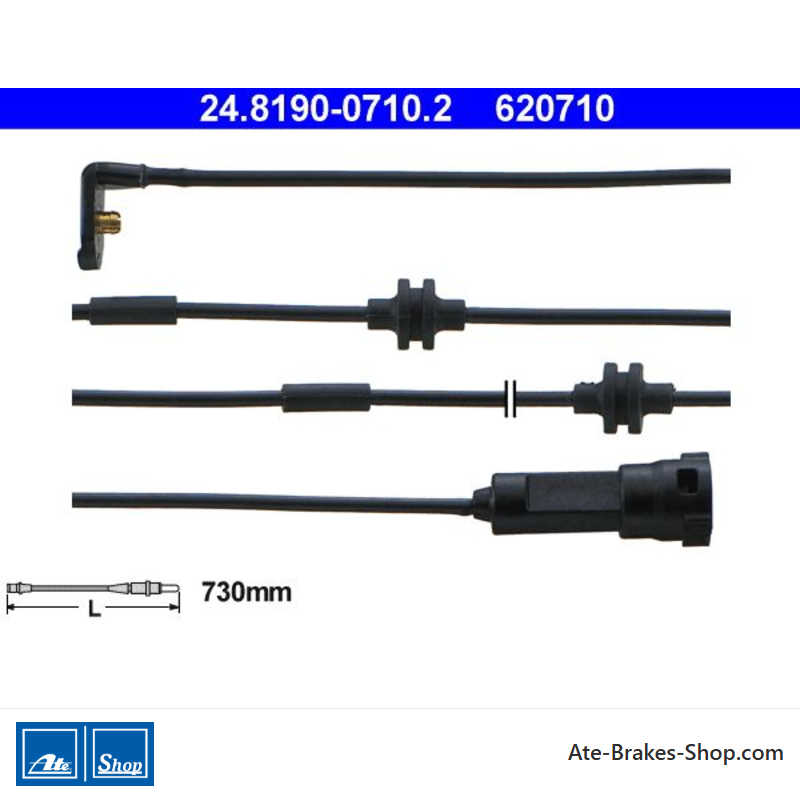 ATE Indicador de desgaste original (24819007102) para Opel