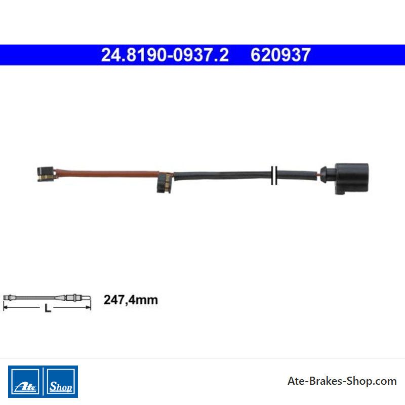 ATE original Wear Indicator (24819009372) for Audi, Porsche
