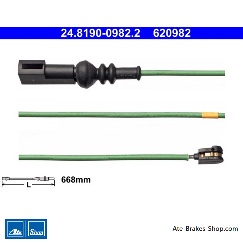 ATE originele slijtage-indicator (24819009822) voor Ford