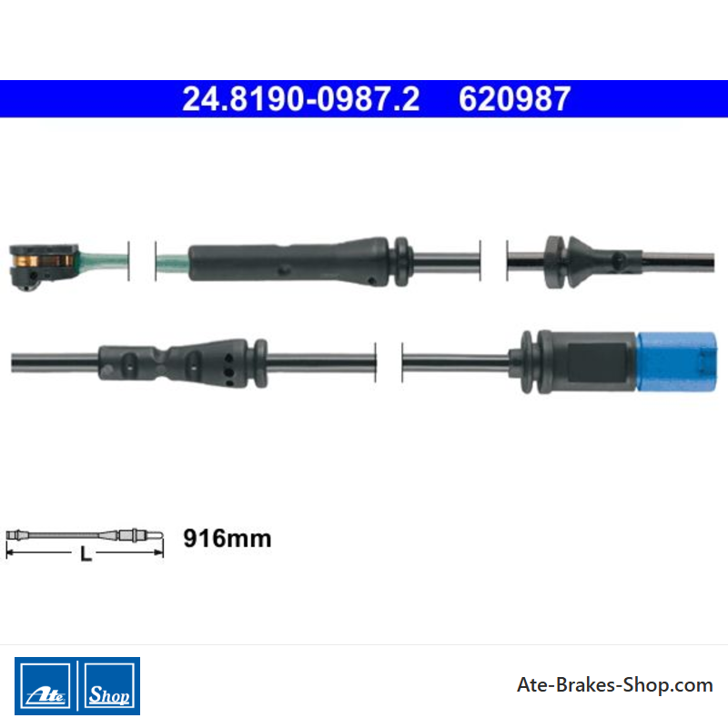 ATE originele slijtage-indicator (24819009872) voor BMW