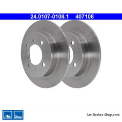 ATE Disco de freno original de 2 piezas (24010701081) para Nissan