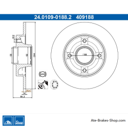 ATE Disco de freno original (24010901882) para Citroën, Opel y Peugeot