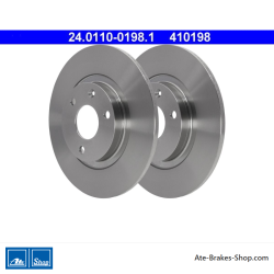 ATE Original 2 Pieces Brake Disk (24011001981) for Citroën