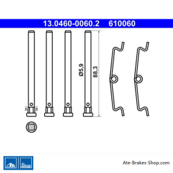 ATE Original-Bremsbelag-Zubehörset (13046000602) für Citroën, Peugeot