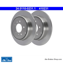 ATE Original-2-teilige Bremsscheibe (24011002311) für Peugeot