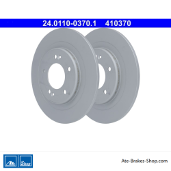 ATE Disco de freno original de 2 piezas (24011003701) para Hyundai