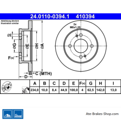ATE Originale 2-teilige Bremsscheibe (24011003941) für Hyundai