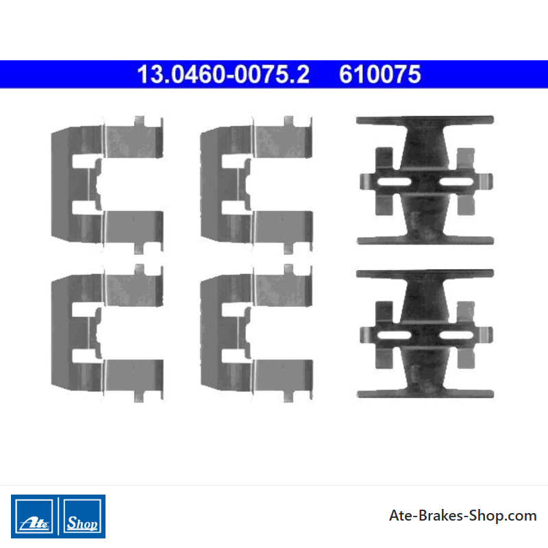 ATE Original brake pad accessories kit (13046000752) for Honda