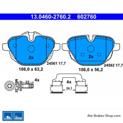 ATE originale Bremsbeläge (13046027602) für BMW, Mini