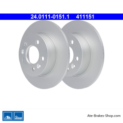 ATE Disque de frein original en 2 pièces (24011101511) pour Renault