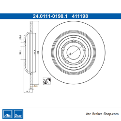 ATE Disco de freno original de 2 piezas (24011101981) para Ford
