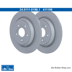 ATE Disco de freno original de 2 piezas (24011101981) para Ford