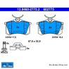 ATE original brake pads (13046027752) for Citroën