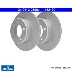 ATE Disque de frein original en 2 pièces (24011201901) pour Nissan, Opel et Renault