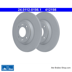 ATE Disque de frein original en 2 pièces (24011201981) pour Citroën, Peugeot