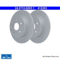 ATE Disque de frein original en 2 pièces (24011202031) pour Toyota