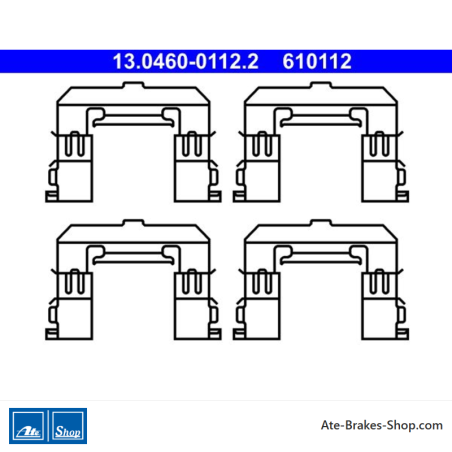 ATE Original brake pad accessories kit (13046001122) for Nissan