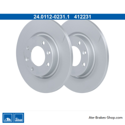ATE Disco de freno original de 2 piezas (24011202311) para Citroën, Opel y Peugeot