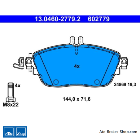ATE pastillas de freno originales (13046027792) para Infiniti, Mercedes-Benz