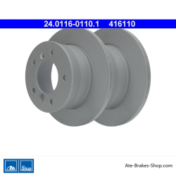 ATE Original 2 Pieces Brake Disk (24011601101) for Mercedes-Benz, Volkswagen (VW)