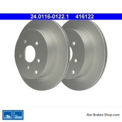 ATE Original 2 Pieces Brake Disk (24011601221) for Infiniti, Nissan