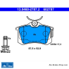 ATE originale Bremsbeläge (13046027872) für Audi, Seat, Skoda, Volkswagen (VW)