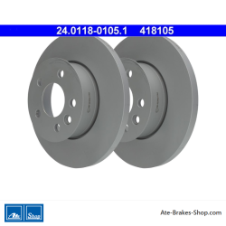 ATE Originale zweiteilige Bremsscheibe (24011801051) für Volkswagen (VW)