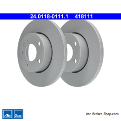 ATE Disco de freno original de 2 piezas (24011801111) para Volkswagen (VW)