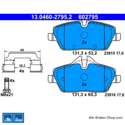 ATE pastillas de freno originales (13046027952) para BMW, Mini