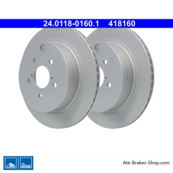 ATE Disco de freno original de 2 piezas (24011801601) para Subaru