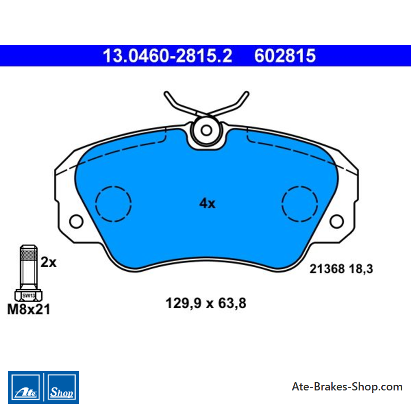 ATE pastillas de freno originales (13046028152) para Opel