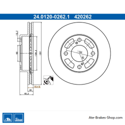 ATE Disque de frein original en 2 pièces (24012002621) pour Suzuki