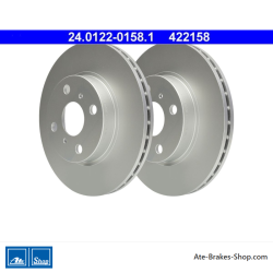 ATE Original 2 Pieces Brake Disk (24012201581) for Toyota