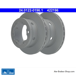 ATE Original zweiteilige Bremsscheibe (24012201961) für Mercedes-Benz, Volkswagen (VW)