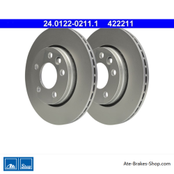 ATE Original 2 Pieces Brake Disk (24012202111) for Volkswagen (VW)