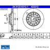 ATE Disco de freno original de 2 piezas (24012202121) para Audi, Volkswagen (VW)