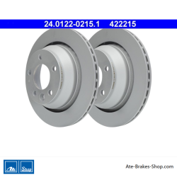 ATE Originale zweiteilige Bremsscheibe (24012202151) für Volkswagen (VW)