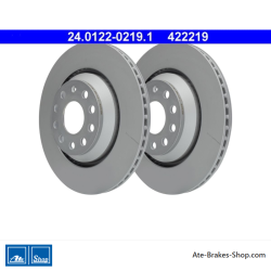 ATE Disco de freno original de 2 piezas (24012202191) para Audi, Cupra, Seat, Skoda, Volkswagen (VW)