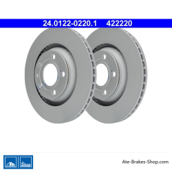 ATE Original 2 Pieces Brake Disk (24012202201) for Audi