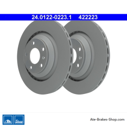 ATE Disque de frein original en 2 pièces (24012202231) pour Audi