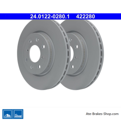 ATE Original 2 Pieces Brake Disk (24012202801) for Suzuki