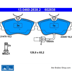 ATE originele remblokken (13046028382) voor Volkswagen (VW)